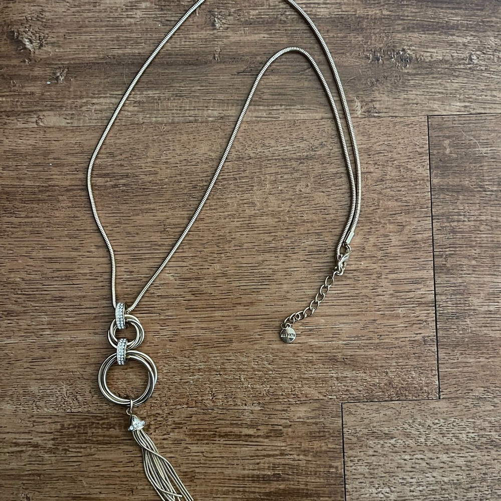 Alfani Elegant Gold Tassel Necklace